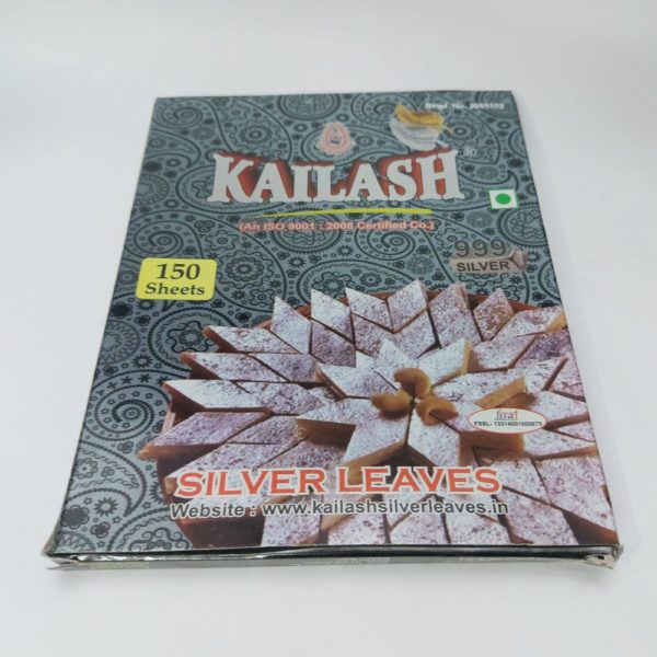 Silver Leaves (Chandi Warq) - 150 Pcs (Size : 125mm)